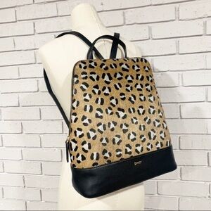 Paul Costelloe Leather Animal Print Backpack